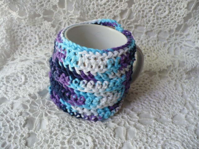 Large Crochet Mug Cozy Hot Beverage Warmer Insulated