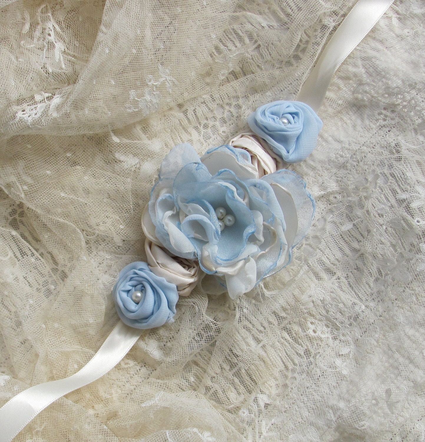 Wedding Wrist Corsage Made to order by My Broken Art on Etsy