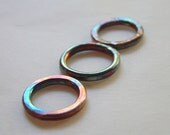 Silver Rings, .999 Fine Silver 3 heavy rings 14mm- Free Shipping Etsy