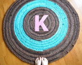 Monogram Rug Made to Order 4 feet in diameter