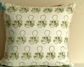 Octoswirl - repeat pattern organic screenprinted pillow