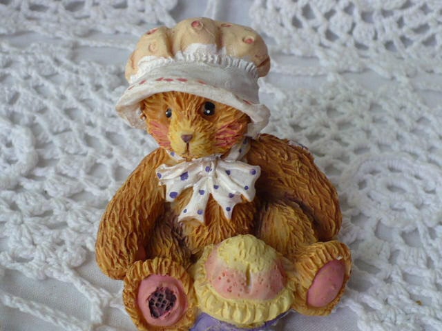 Teddy Bear Figurine Set-  Tea Party