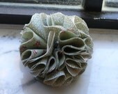 Green Fabric Flower Pin - Children - Party Favor  - Table Decoration - Embellishment