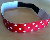 Red/White Polka Dot Headband (1-3/8" wide)