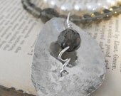 Mood music-smoky grey and pearl necklace