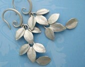 Message from spring - platinum plated earrings