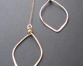 Gold Double Leaf Lariat, Gift Under 75, Fashion, Valetine's Day Gift