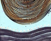 Original, acrylic & ink painting on wood by Portland artist Ryan Bubnis