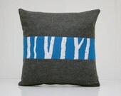 Decorative Pillow Cover, Gray Pillow Cover, Birch Tree Pillow Cover - WinterPetals