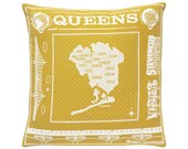 Mustard Queens Throw Pillow