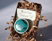 Fused Glass Screw Top Treasure Tin Teal