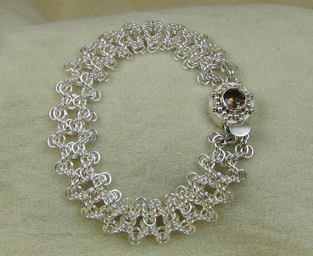 Olivia Weave Sterling Silver Chainmaille Bracelet