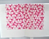 Pink Triangle Mania screen printed fabric