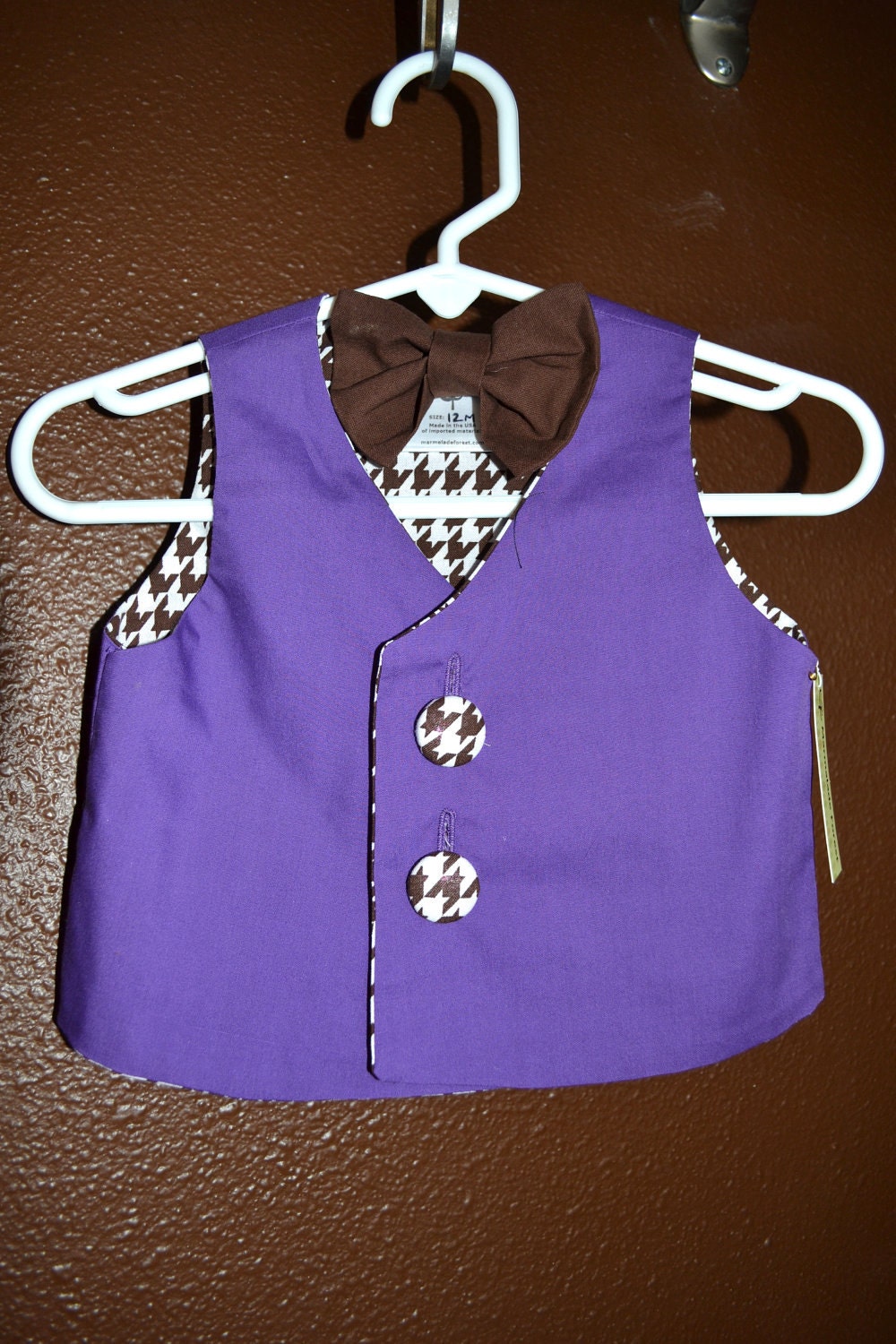 The "Gunnar" vest and bow tie set  Size 12 month, ready to ship