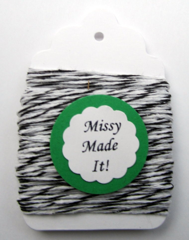 10 Yards Black And White Bakers Twine Scrapbooking Embellishment