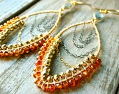 Me and Mia Mandarin Garnet Gemstone Earrings