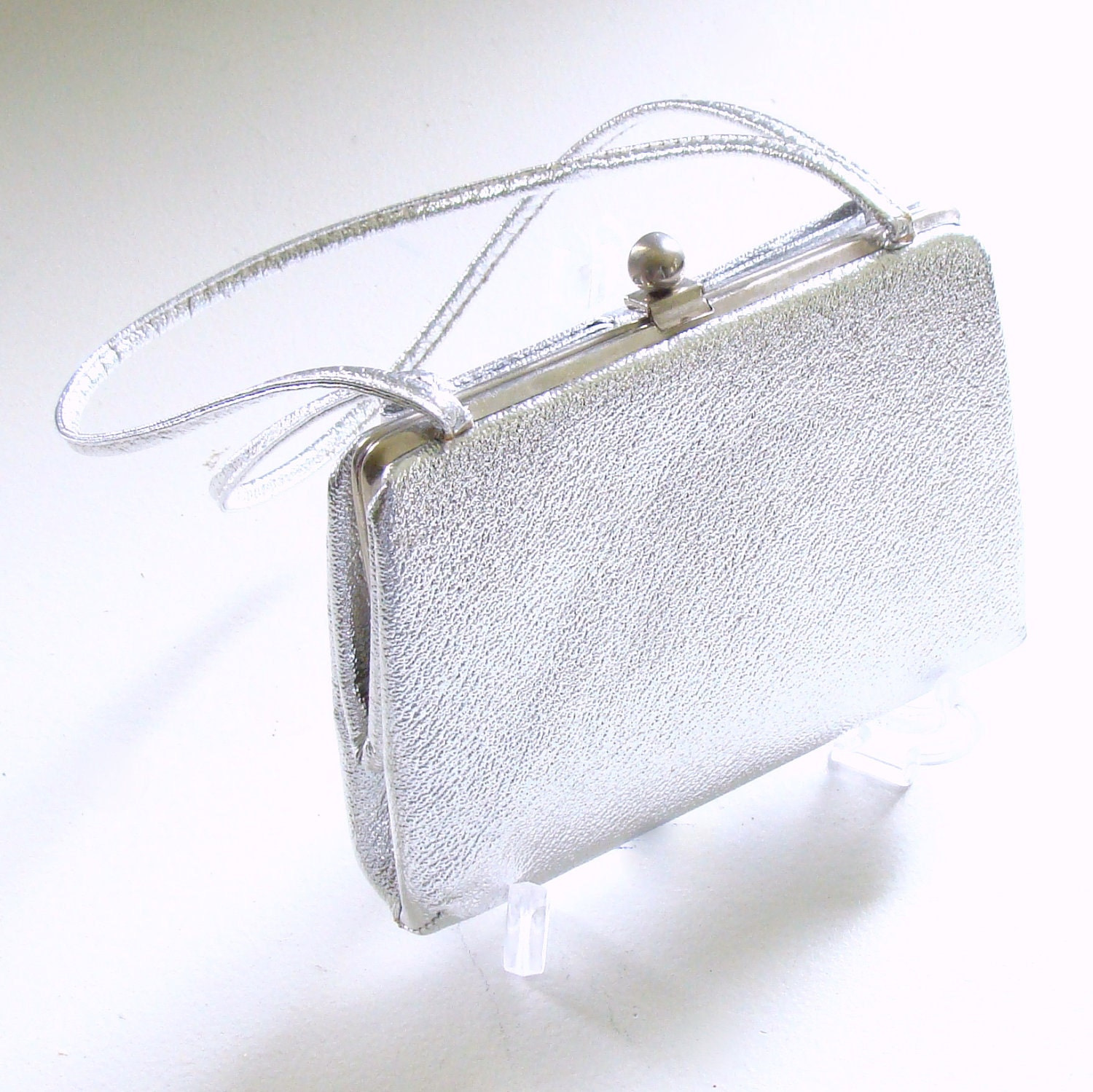 Vintage Silver Metallic Mini Purse