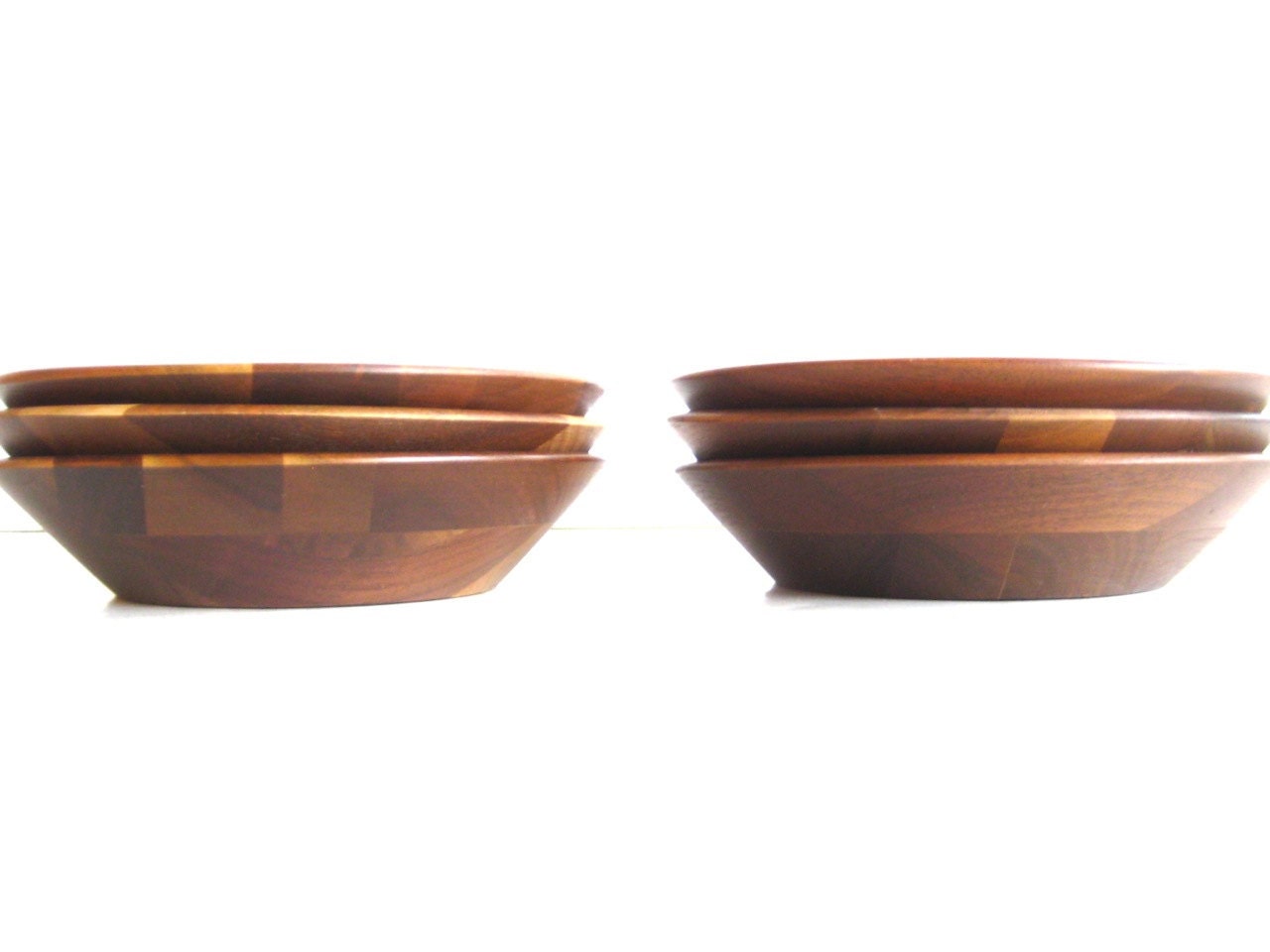 Set of 6 Wood Salad Bowls