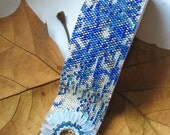 Hannah Rosner cuff bracelet bead pattern peyote stitch snowflake