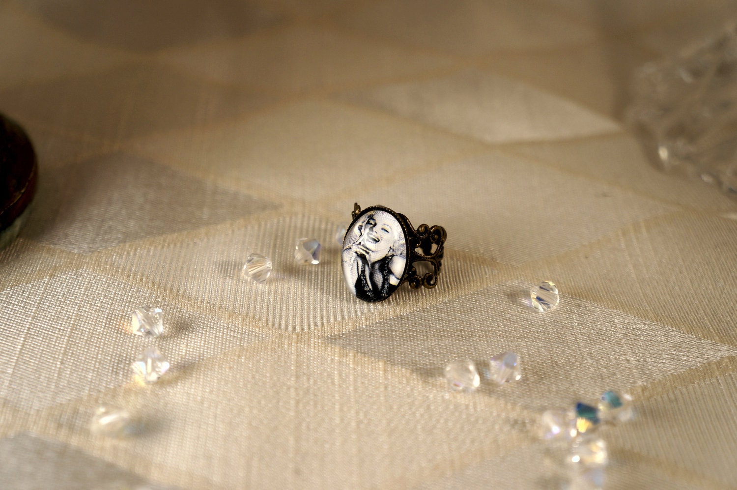 Lady 3 on Adjustable Ring