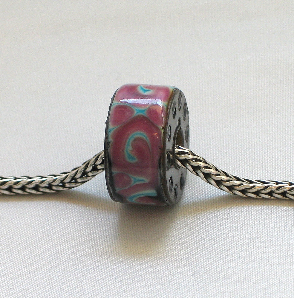 Blue Lampwork Glass Bead