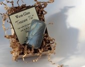 Fused Glass Slide Top Treasure Tin Gray -  Small