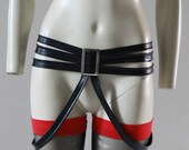 Latex Garter Belt Buckle Black Fetish Gothic Lady Gaga Cosplay Costume Steampunk-Chrisst -Special Online Price.