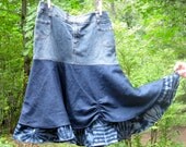 denim skirt, womens
