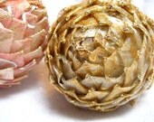unique gold ornamnet, Christmas keepsake ornament,