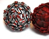black and white ribbon ornament, zebra print ornament