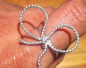 Bow Ring in Sterling Silver, Under 75, Statement Gift, Etsy Fashion, Valetine's Day Gift