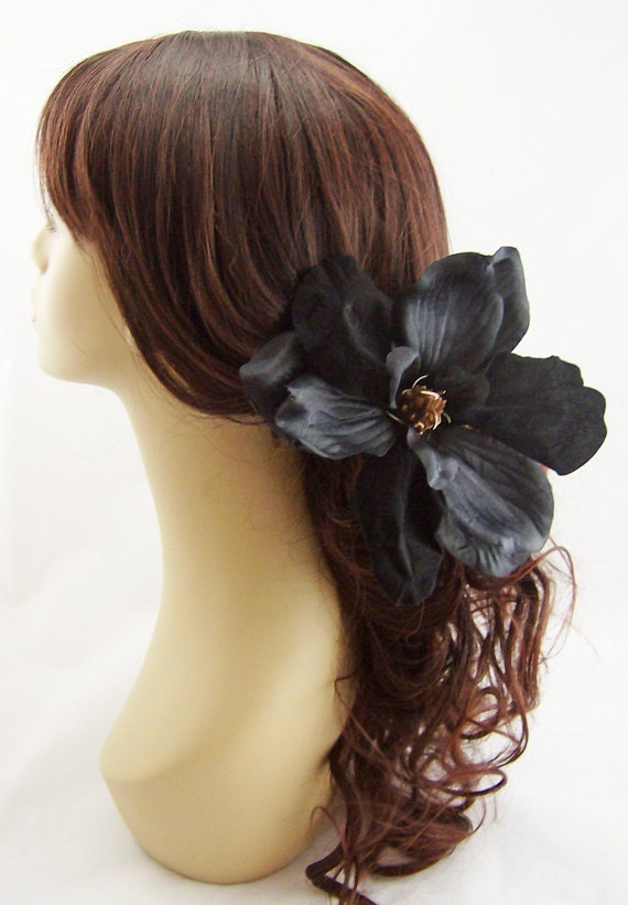 Black Magnolia Hair Stick