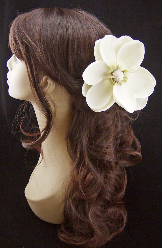 Ivory Magnolia Hair Stick