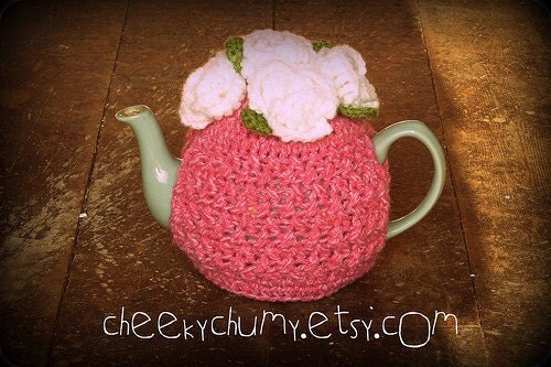 Handmade Crochet 4-6 cup Tea cosy / cozy. Very Granny Chic