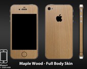 iPhone 4 Maple Wood Full Body Skin(DECAL) Kit
