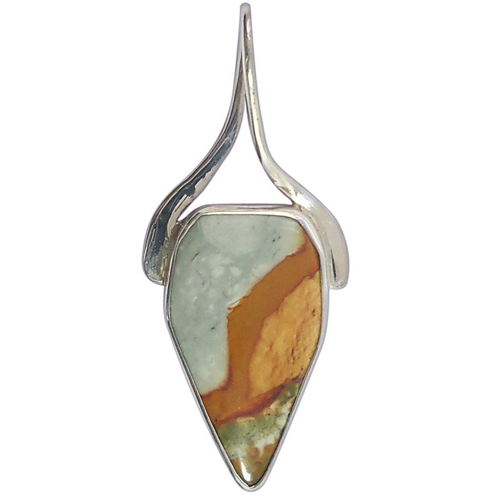Picture Jasper Pendant Set in Sterling Silver  ppjf1608