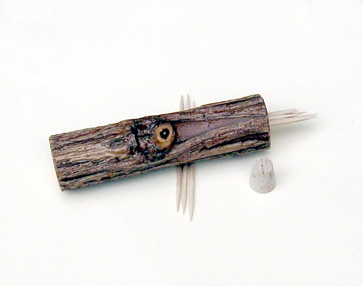Rustic Toothpick Case for Men or Needle Case for Sewers Quilters