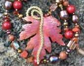 Gorgeous Copper Oak Leaf necklace