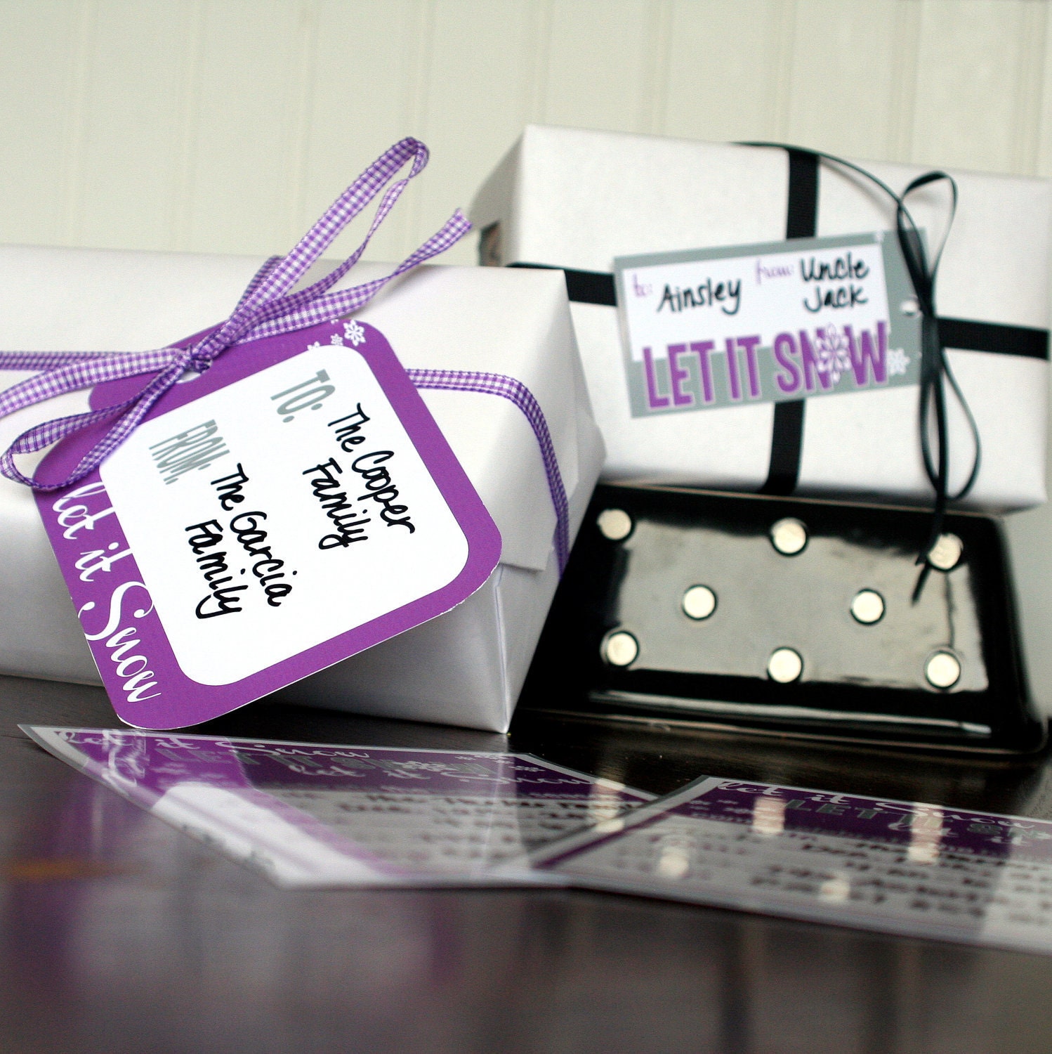 Holiday Gift Tags- Let It Snow Holiday Gift Tags Printable PDF Il_170x135