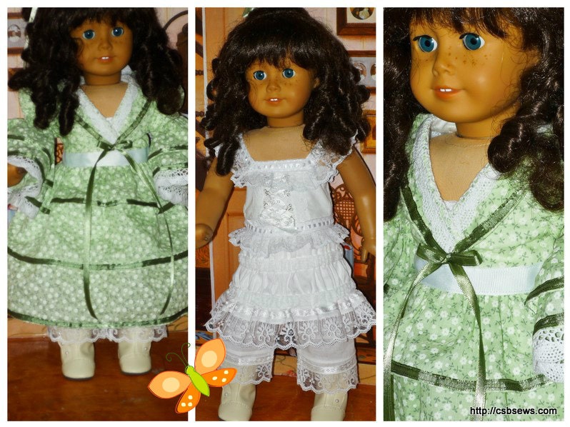 American Girl Doll Maria Grace or Cecile Dress, Boots, Undergarments