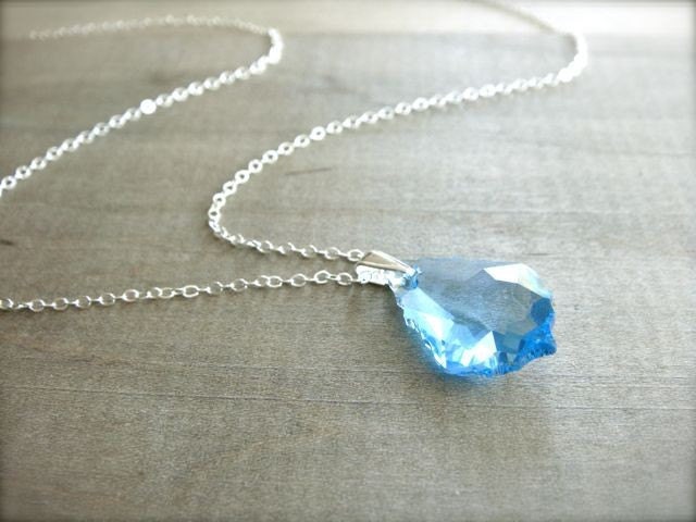 Aqua Swarovski Pendant