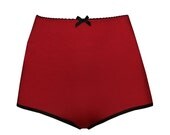 Red 'Jeanne' High Waisted Modal Jersey Knickers