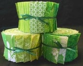 Lime Green Jelly Roll Fabric Strips - Quilt Strips Jelly Roll - SEW FUN QUILTS Time Saver Quilt Kit