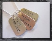Stamped Tags - Hand Stamped In Mixed Metals