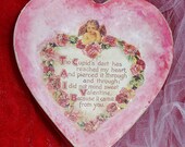 Medium Valentine's day heart box, paper mache