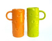 tea for two   .....    fun and festive hand built porcelain cups