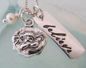 I believe in Angels Silver Charm Necklace