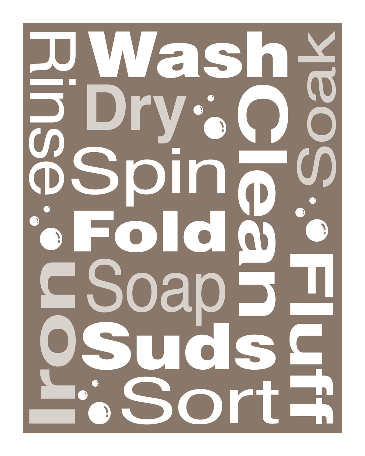 Laundry Word Art - digital printable file