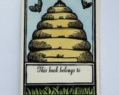 beehive original linocut letterpress bookplates pk 5