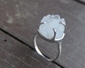 Ice Queen. Non Traditional Engagement or promise ring- MADE TO Order ANY size .Crystal Druzy and sterling silver ring. Front Page on Etsy